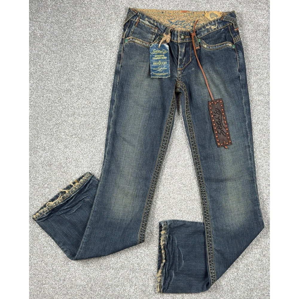 Stitch's Iroquois Bootcut Jeans Womens 26 (Fits 27) Distressed Hong Kong NEW